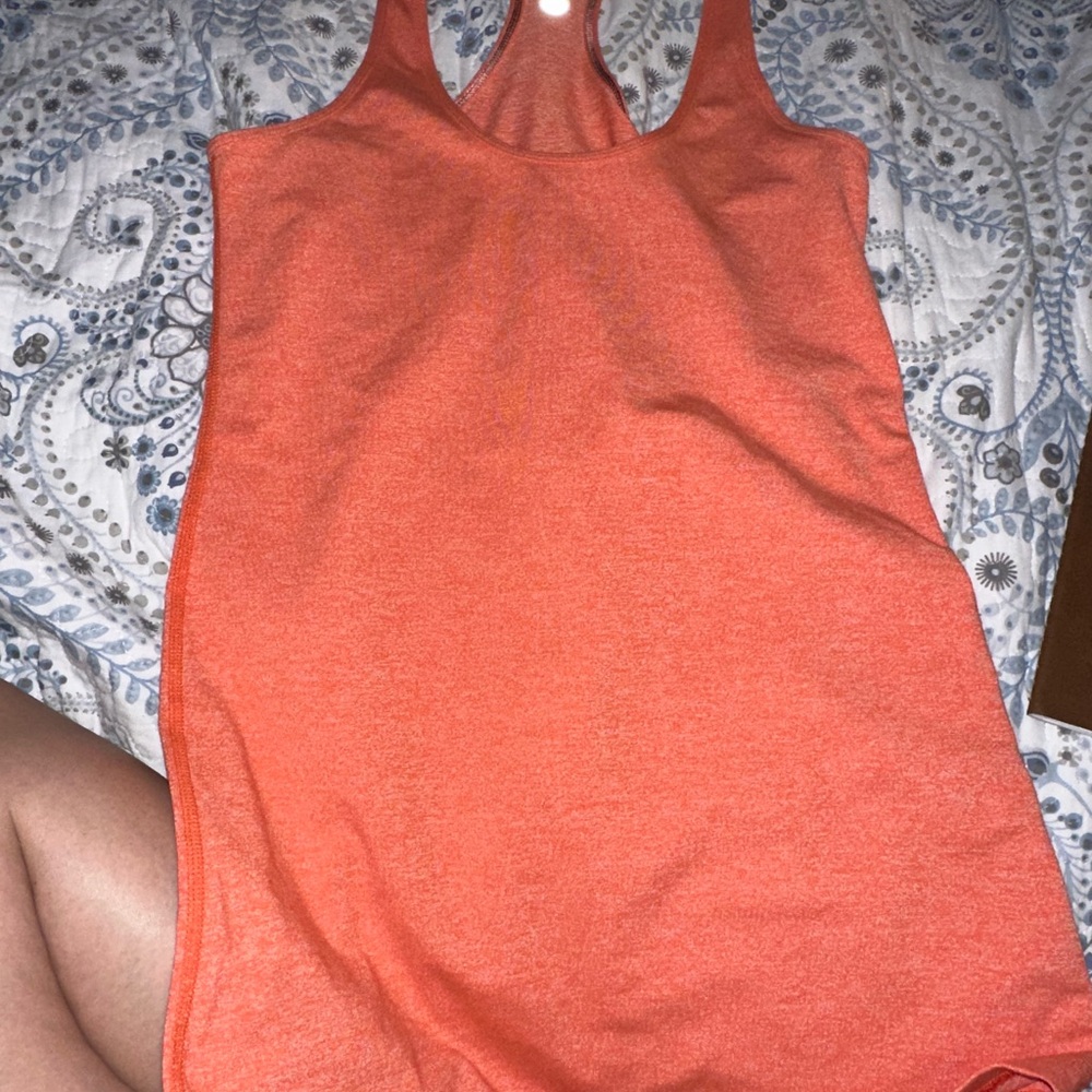 lululemon athletica Orange Tank Top PTP 14 inches